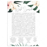 Summer Wedding Word Puzzle Game Printable by LittleSizzle