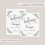 Garden Baby Shower Welcome Poster Template