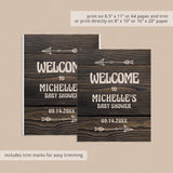 Woodland Themed Baby Shower Welcome Sign Template