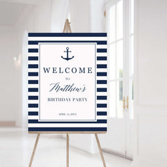Personalized Welcome Sign for Nautical Party by LittleSizzle