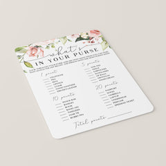 What's In Your Purse Wedding Shower Games Printable
