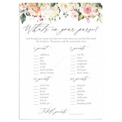 Whats in your purse bridal shower games download by LittleSizzle