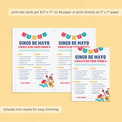 8 Cinco de Mayo Party Games Printable