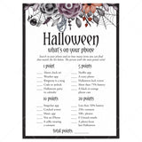 Ladies Halloween Party Game What's On Your Phone by LittleSizzle