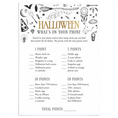 Witches Halloween Party Game What's On Your Phone by LittleSizzle