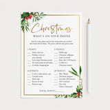 Christmas Phone Game Printable by LittleSizzle