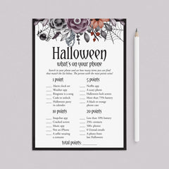 Ladies Halloween Party Game What's On Your Phone by LittleSizzle