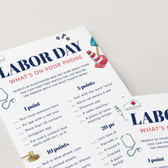 Fun Labor Day Party Game What's On Your Phone Printable