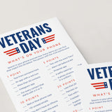 Printable Veterans Day Games and Activities with Red Poppies