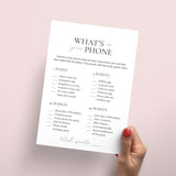 Printable What's On Your Phone Birthday Game for Her