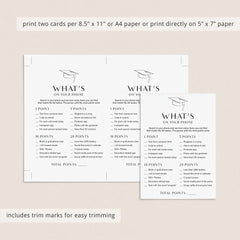 Grad Party Game Whats On Your Phone Printable