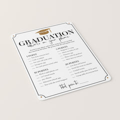 Gold Graduation Party Game What's In Your Phone