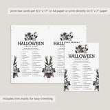 Halloween Witch Matching Game with Answer Key