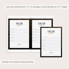 Black and Gold Retirement Keepsakes Printable