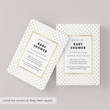 Gold polka dots baby shower ideas by LittleSizzle