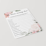 Floral Baby Shower Who Knows Mommy Best Printable