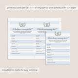 Elephant baby shower game who knows mommy best printable by LittleSizzle