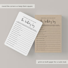 How Well Do You Know The Birthday Boy Printable