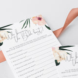 Who Knows The Bride Best Game Printable Summer Theme