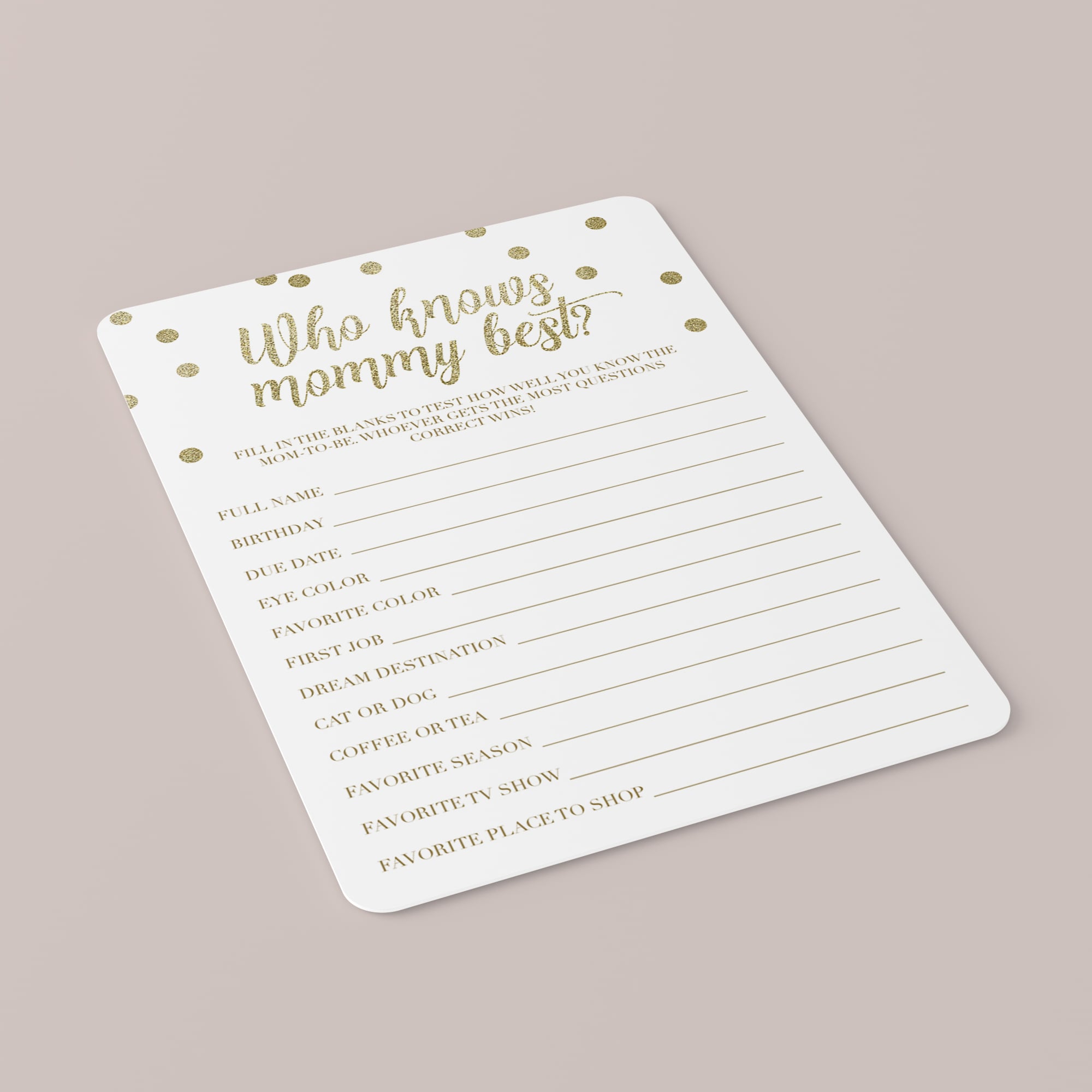 Who knows mommy best games for baby shower by LittleSizzle