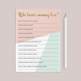 Who knows mommy best baby shower printable by LittleSizzle