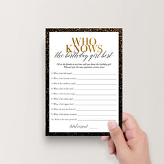 Black and Gold 41st Birthday Party Games For Women Born in 1983
