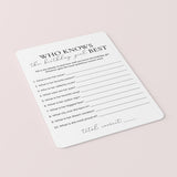 Printable Who Knows The Birthday Girl Best Quiz