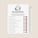 Modern Minimal Housewarming Party Games Printable