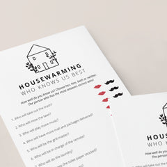 Moving In Together Party Game Who Knows Us Best Printable