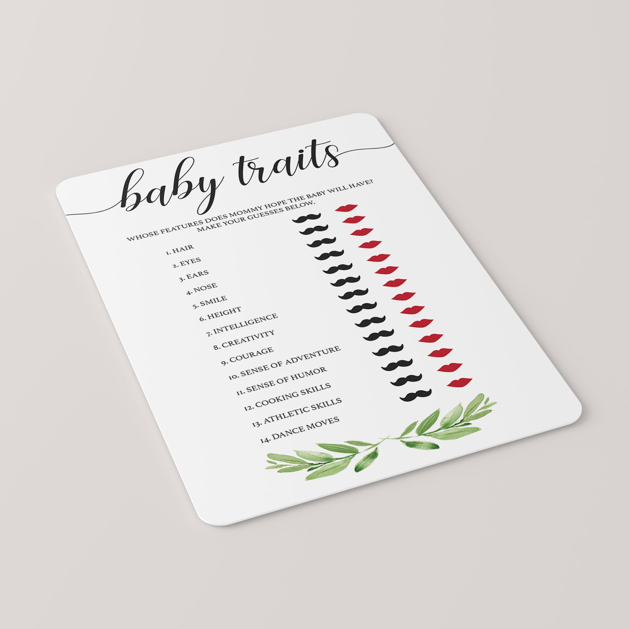 Printable baby shower guessing game by LittleSizzle