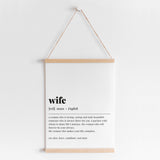 Wife Definition Print Digital Download