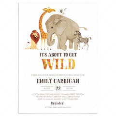 Safari baby shower invitation template download by LittleSizzle