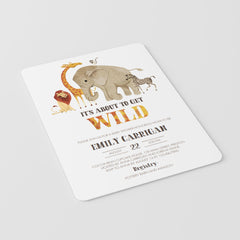 Printable Jungle Safari Baby Shower Invitation Bundle