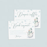 Baby shower invitation inserts for winter themed baby shower party by LittleSizzle