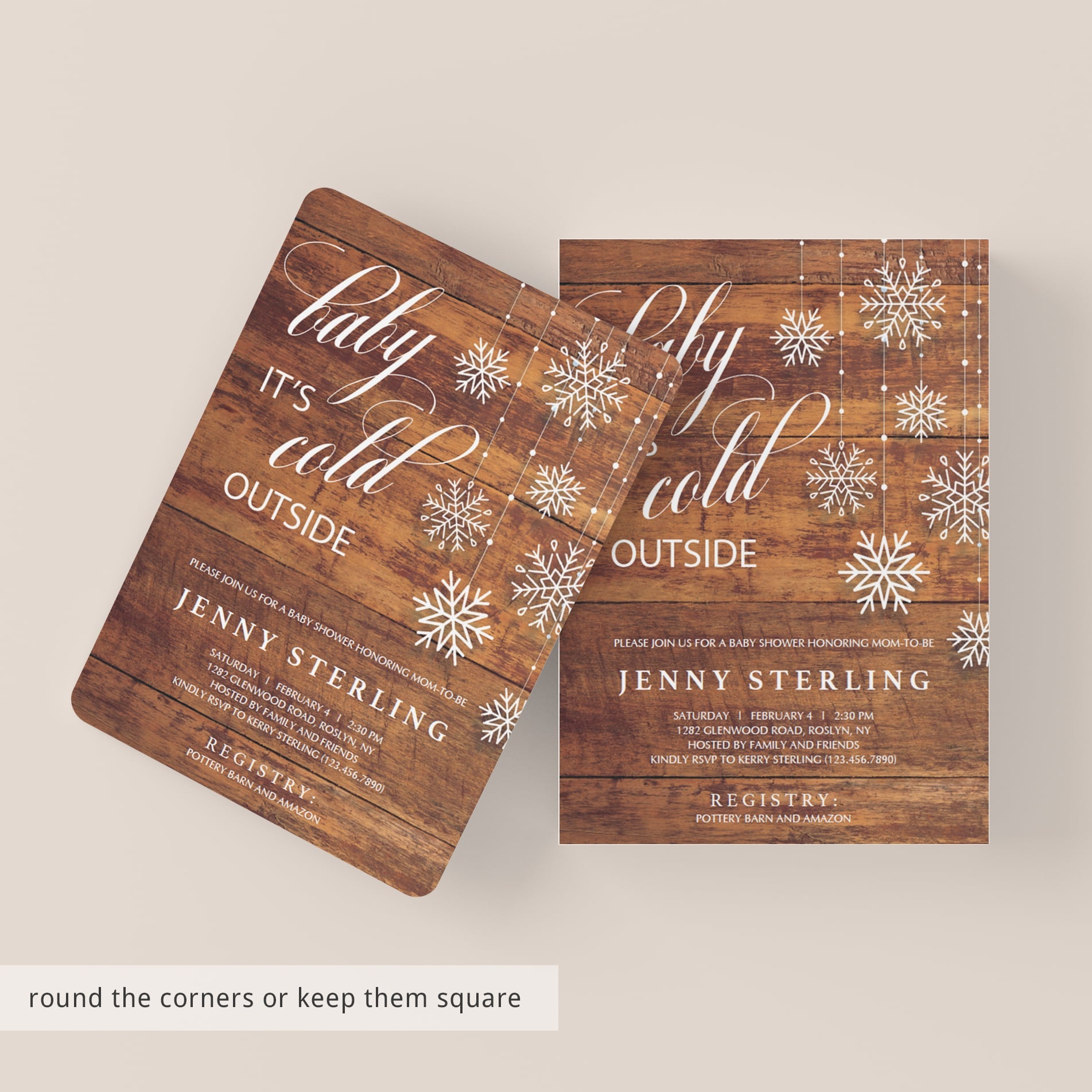 Download winter baby shower invitations by LittleSizzle