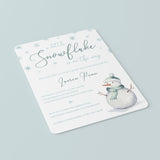 Snowflake babyshower invitation for boys evite template download by LittleSizzle