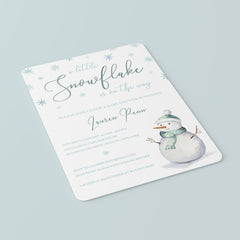 Snowflake babyshower invitation for boys evite template download by LittleSizzle