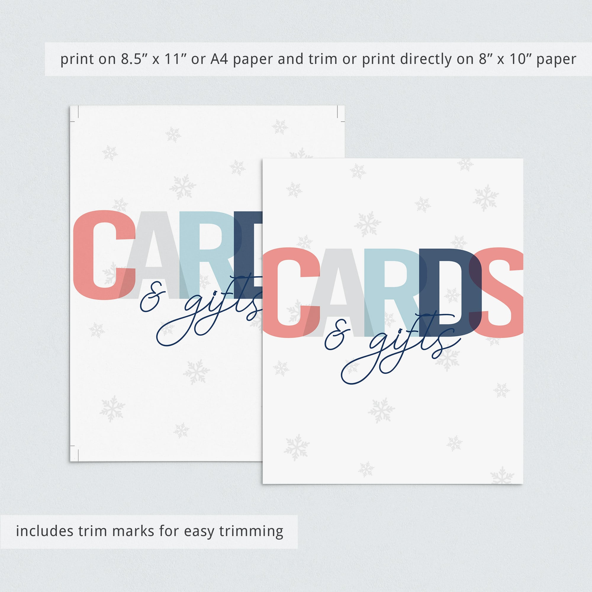 Printable sign for cards and gifts winter themed by LittleSizzle