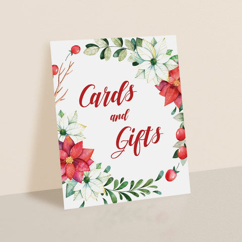 Christmas Gift Table Sign Printable | Christmas party decorations ...