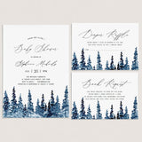 Winter Forest Baby Shower Invitation Set DIY by LittleSizzle