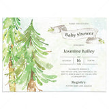 Winter Forest Baby Shower Invitation Gender Neutral by LittleSizzle