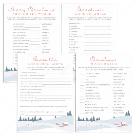 Winter Christmas Game Bundle Printable by LittleSizzle