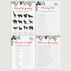 Holiday Baby Shower Games Package Printable by LittleSizzle