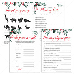 Holiday Baby Shower Games Package Printable by LittleSizzle