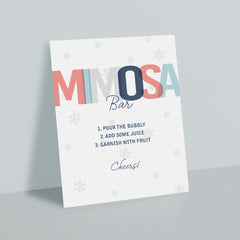 Winter Mimosa Bar Table Sign Printable