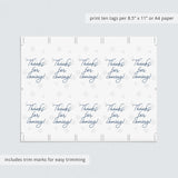 Winter Party Supplies Printable Package