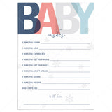 Winter wishes baby shower game printable by LittleSizzle