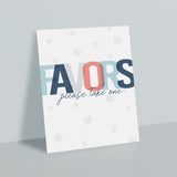 Printable winter shower table sign for favors by LittleSizzle