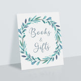 Winter Baby Shower Decorations Books & Gifts Table Sign
