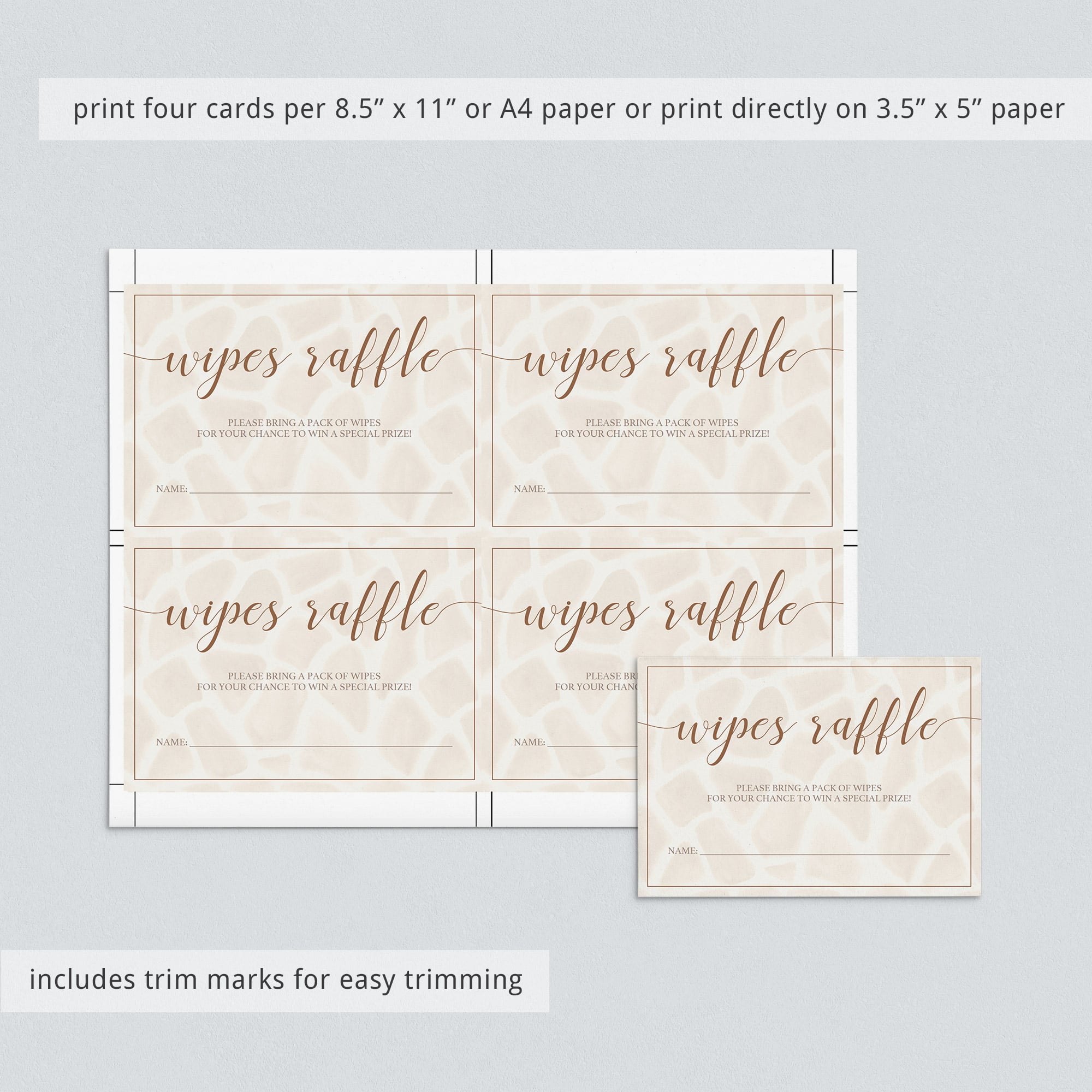 Babyshower wipes raffle tickets printable games by LittleSizzle
